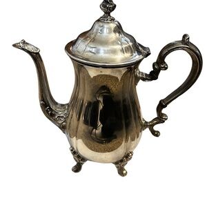 Vintage Gorham Heritage Mostly Polished Silver Coffee & Tea Pot
